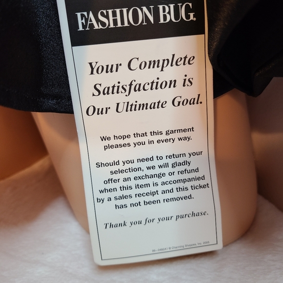 Elegant Black Satin Blouse with Rhinestone Buckle Detail Plus Size 26W - Picture 3 of 7